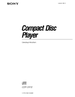 Sony CDP-C910 - Owners Manual 